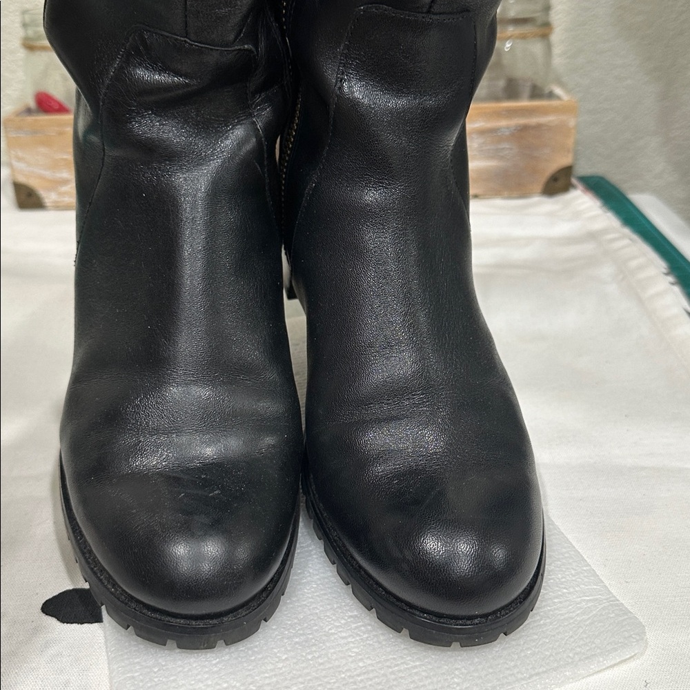 Michael Kors Black Leather Over the Knee Boots - Picture 5 of 12